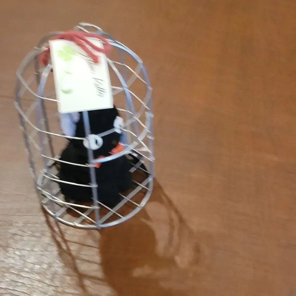 Vintage Studio Ghibli Jiji Cat Plush in Bird Cage Dear ketto Japan Import New